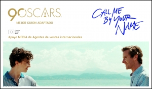 PREMIOS OSCAR 2018: La coproducción CALL ME BY YOUR NAME gana el premio al mejor guion adaptado