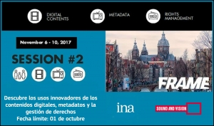 FRAME: Curso sobre la gestión de archivos audiovisuales