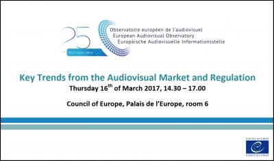 CONFERENCIA: Tendencias clave de la TV, Cine y VOD (Observatorio Europeo del Audiovisual)