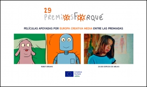 PREMIOS FORQUÉ: Dos películas apoyadas por MEDIA entre las premiadas de su 29º edición