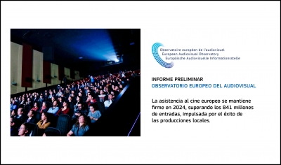 OBSERVATORIO EUROPEO DEL AUDIOVISUAL: Publicación de datos preliminares de asistencia al cine en Europa en 2024
