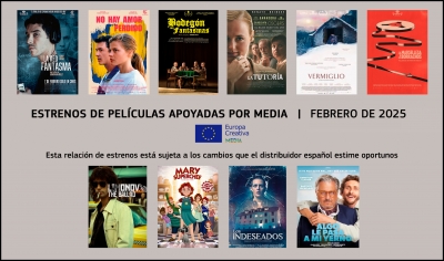 ESTRENOS FEBRERO 2025: Películas apoyadas por MEDIA