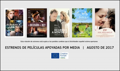 ESTRENOS AGOSTO 2017: Películas apoyadas por MEDIA