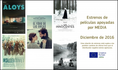 ESTRENOS DICIEMBRE 2016: Películas apoyadas por MEDIA