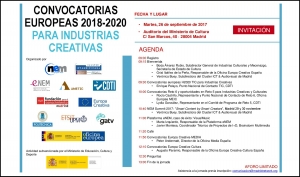 JORNADA INFORMATIVA: Convocatorias europeas 2018-2020 para industrias creativas y culturales