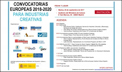 JORNADA INFORMATIVA: Convocatorias europeas 2018-2020 para industrias creativas y culturales