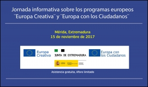 JORNADA INFORMATIVA: EUROPA CREATIVA Y EUROPA CON LOS CIUDADANOS (MÉRIDA)